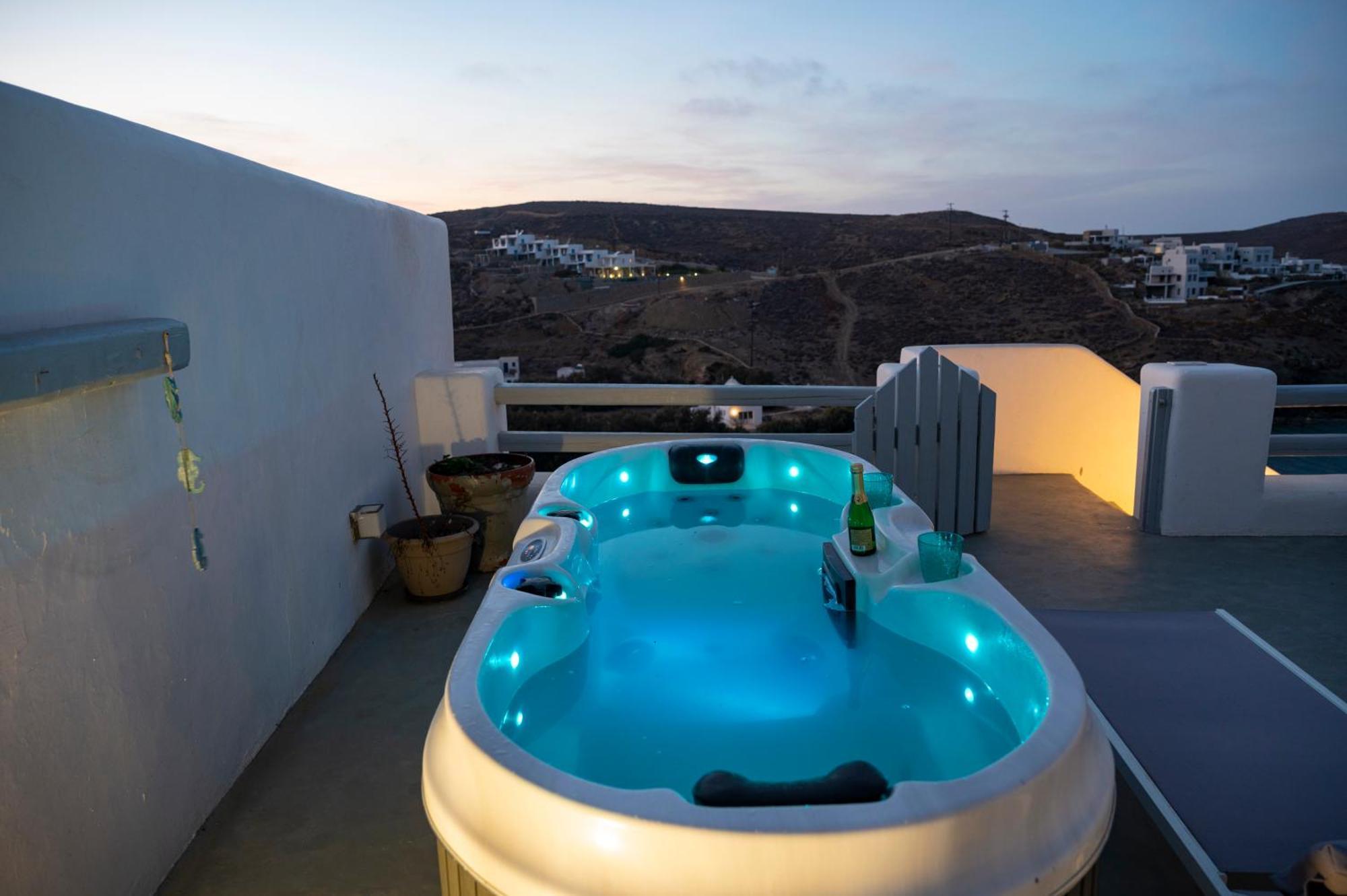 Seaview Mesonette With Private Hot Tub Villa Mykonos Town Exterior photo