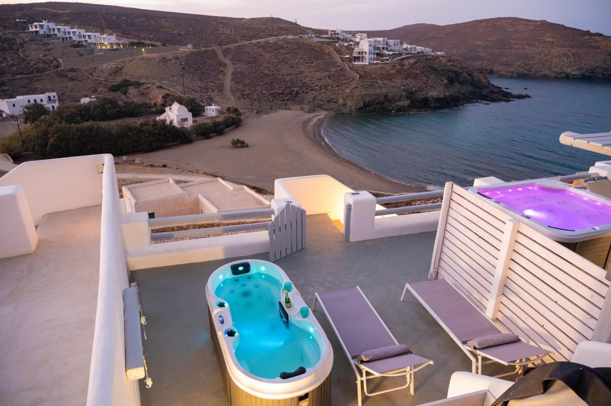 Seaview Mesonette With Private Hot Tub Villa Mykonos Town Exterior photo