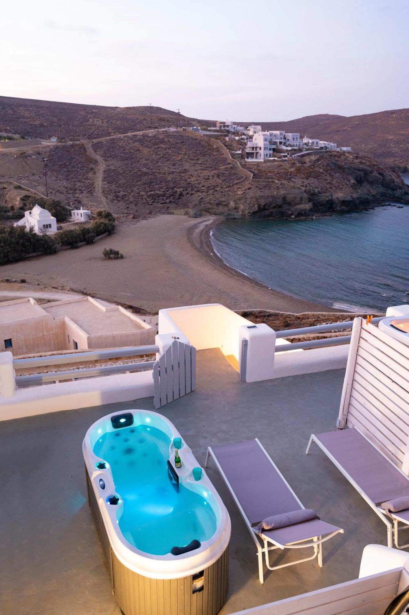 Seaview Mesonette With Private Hot Tub Villa Mykonos Town Exterior photo